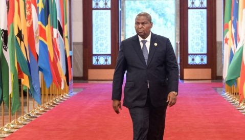 Le président centrafricain, Faustin-Archange Touadéra, le 5 septembre 2024, à Pékin. © Li He/Xinhua via AFP